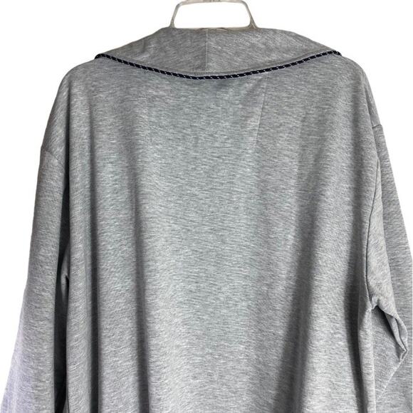 NWT Ted Baker London Mens Robe Sz Large/XL Brushed Pone Piped Trim Heather Grey - Picture 9 of 11